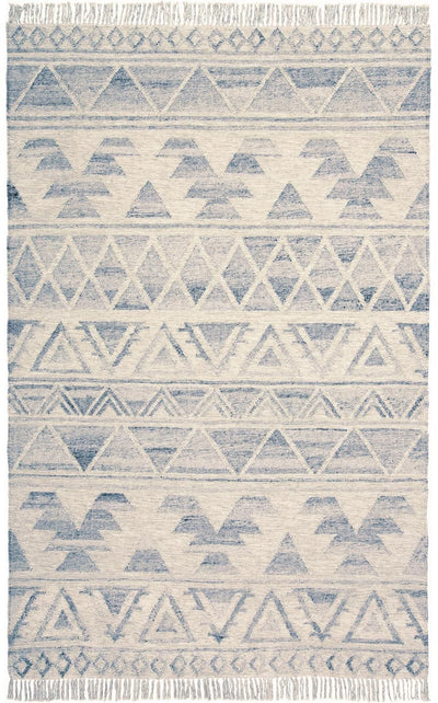product image of Bray Flatweave Blue and Ivory Rug by BD Fine Flatshot Image 1 534