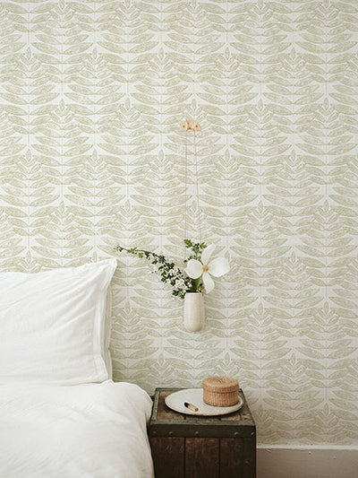 product image for Akira Taupe Leaf Wallpaper 62