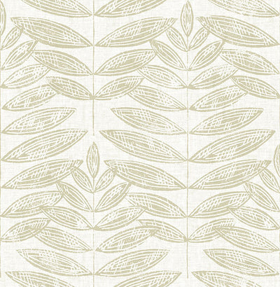 product image for Akira Taupe Leaf Wallpaper 4