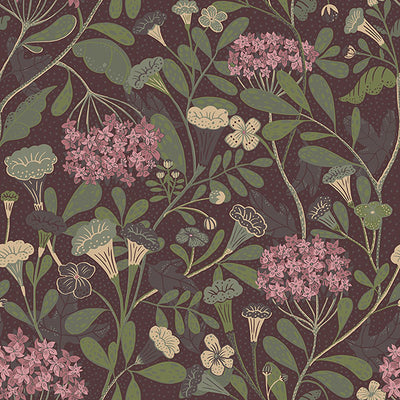 product image of Hybbe Purple Hydrangea Garden Wallpaper 530