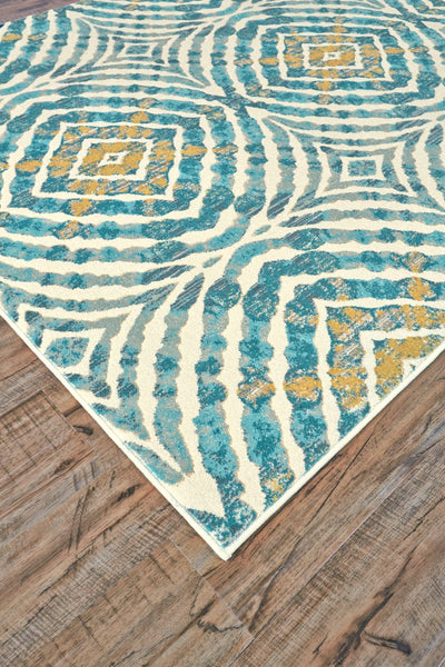 product image for Arsene Blue and Yellow Rug by BD Fine Corner Image 1 86