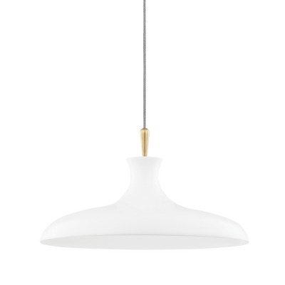 product image for cassidy 1 light large pendant by mitzi h421701l agb wh 2 71
