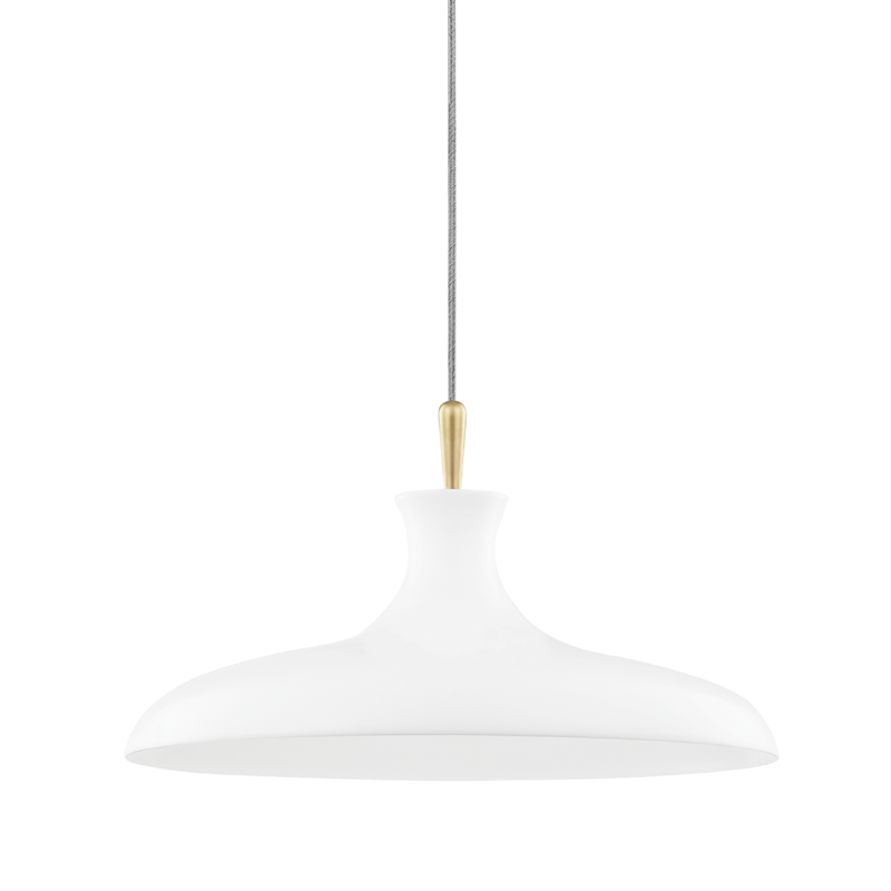 media image for cassidy 1 light large pendant by mitzi h421701l agb wh 2 276