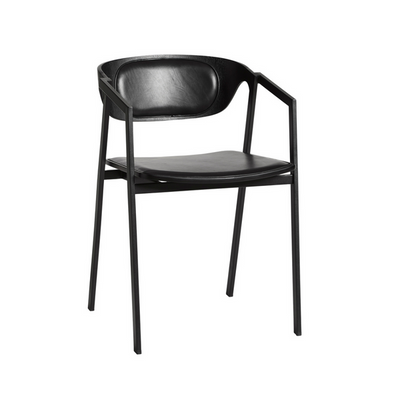 product image for s a c dining chair with black leather woud woud 100031 2 42