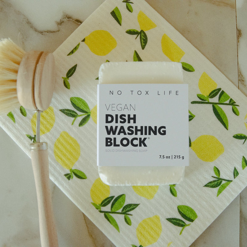 media image for Dish Block - Zero Waste Dish Washing Bar - Free of Dyes and Fragrance by No Tox Life 215