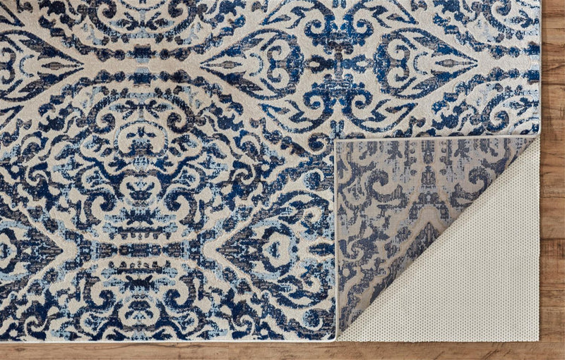 media image for Carini Blue and Ivory Rug by BD Fine Fold Image 1 291