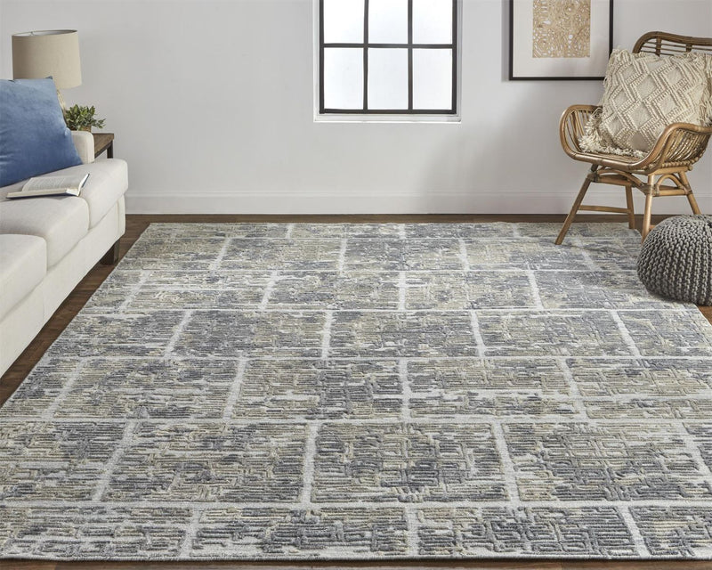 media image for Huntley Hand Woven Gray and Ivory Rug by BD Fine Roomscene Image 1 281