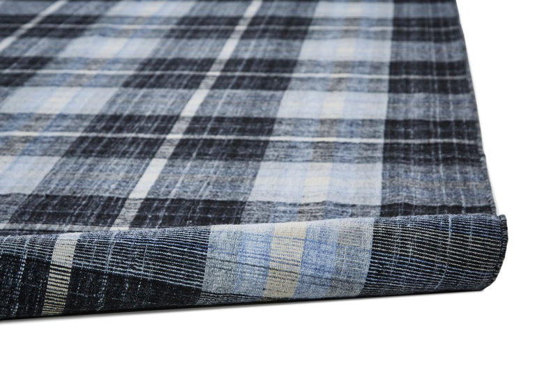 media image for Jens Hand Woven Black and Blue Rug by BD Fine Roll Image 1 20