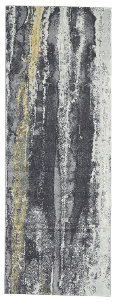 product image for Milania Cool Gray and Yellow Rug by BD Fine Flatshot Image 1 85