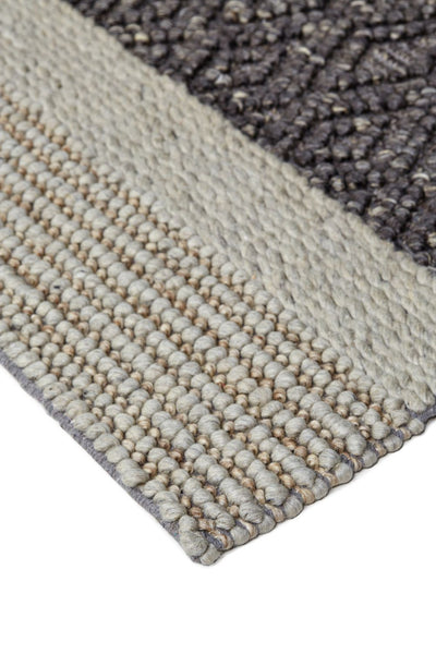 product image for Genet Hand Woven Chracoal Gray and Tan Rug by BD Fine Corner Image 1 84
