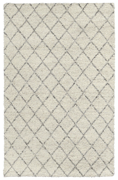 product image of diamond looped wool rug in ivory by bd home 1 555