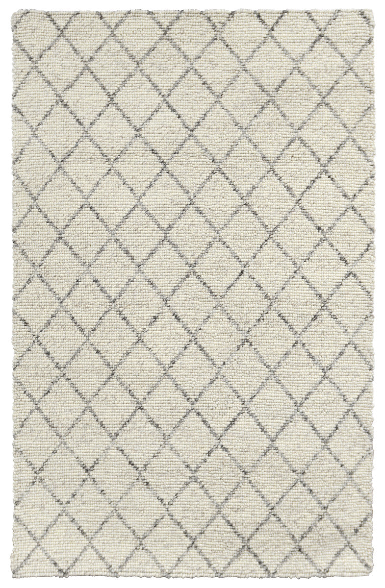 media image for diamond looped wool rug in ivory by bd home 1 241