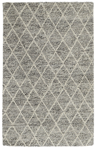 product image of diamond looped wool rug in grey by bd home 1 580