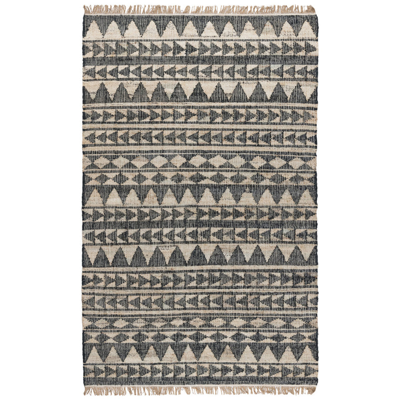 media image for solana distressed rug in black natural by bd home 1 297