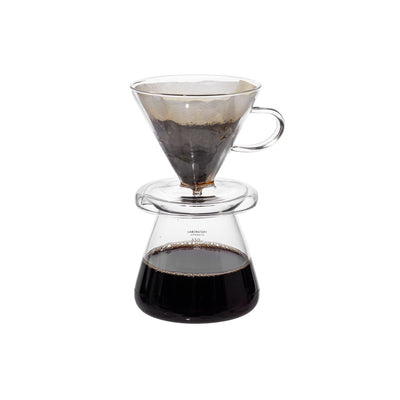 product image for glass coffee dripper set design by puebco 2 45