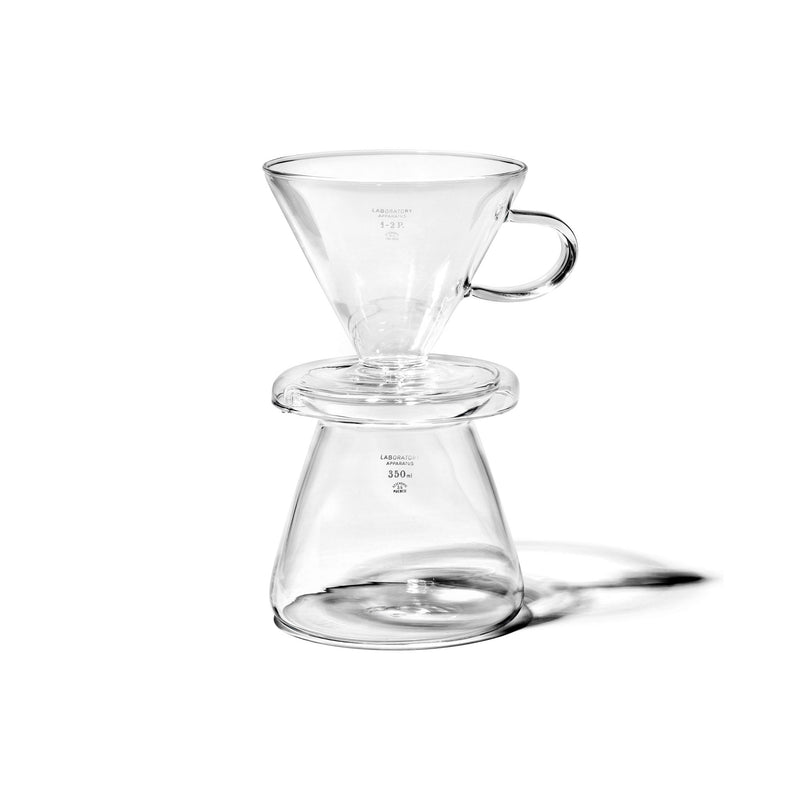 media image for glass coffee dripper set design by puebco 1 241