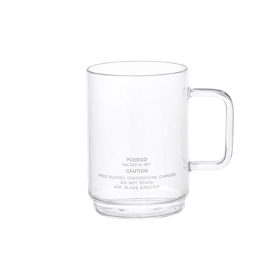 product image for borosilicate glass mug shallow stacking design by puebco 3 66
