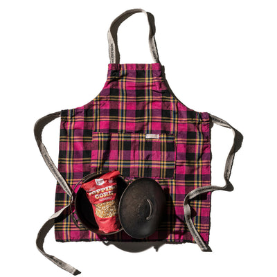 product image of Recycle Cotton Check Apron / Pink By Puebco 303079 1 525