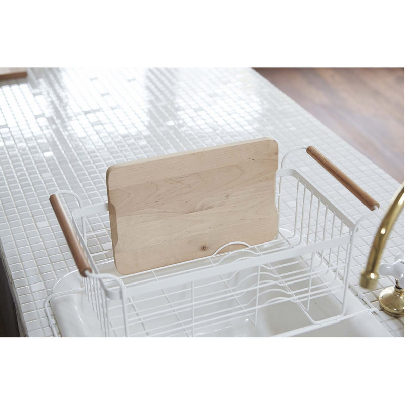 media image for Tosca Over-the-Sink Dish Drying Rack - White Steel by Yamazaki 282