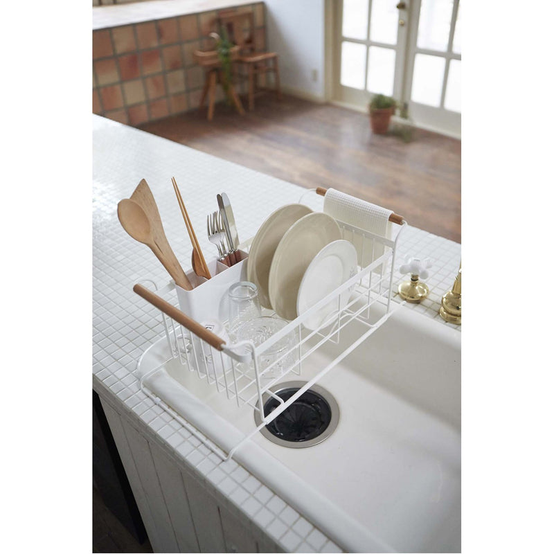 media image for Tosca Over-the-Sink Dish Drying Rack - White Steel by Yamazaki 231