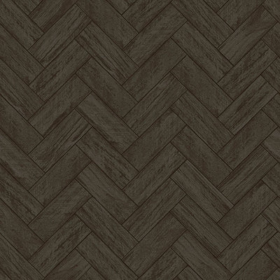 product image for Kaliko Charcoal Wood Herringbone Wallpaper from the Flora & Fauna Collection by Brewster Home Fashions 47