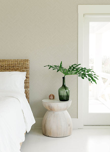media image for Kaliko Light Grey Wood Herringbone Wallpaper from the Flora & Fauna Collection by Brewster Home Fashions 270