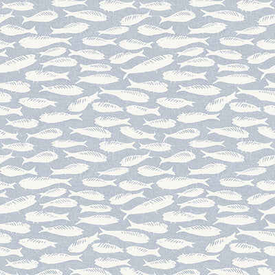 product image for Nunkie Denim Sardine Wallpaper from the Flora & Fauna Collection by Brewster Home Fashions 80