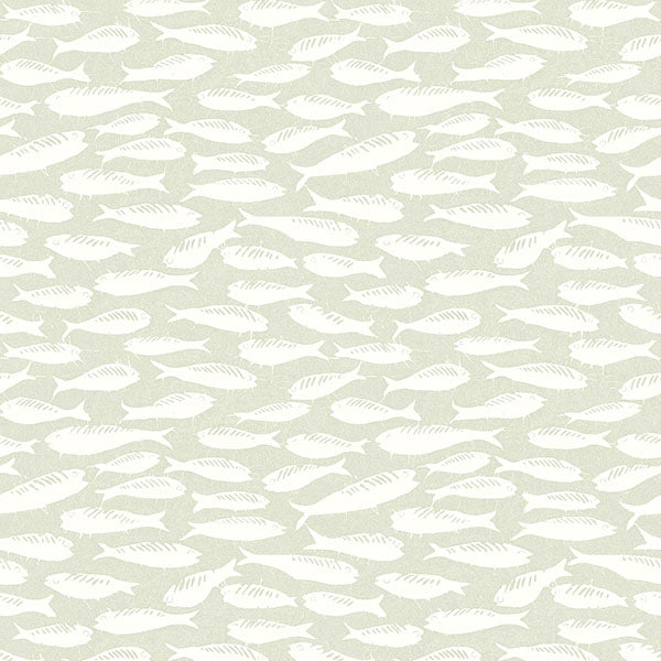 media image for Nunkie Sage Sardine Wallpaper from the Flora & Fauna Collection by Brewster Home Fashions 233