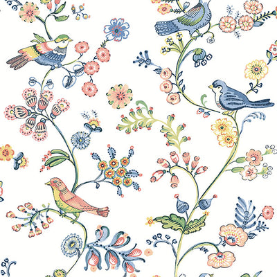 product image for Jinjur Multicolor Bird Trail Wallpaper from the Flora & Fauna Collection by Brewster Home Fashions 88