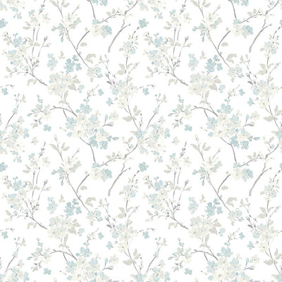 product image for Glinda Aqua Floral Trail Wallpaper from the Flora & Fauna Collection by Brewster Home Fashions 25