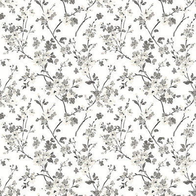 product image for Glinda Black Floral Trail Wallpaper from the Flora & Fauna Collection by Brewster Home Fashions 69