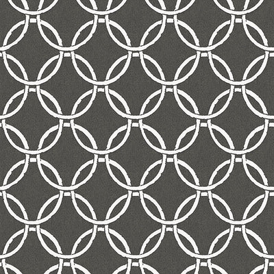 product image of sample quelala black ring ogee wallpaper from the flora fauna collection by brewster home fashions 1 515