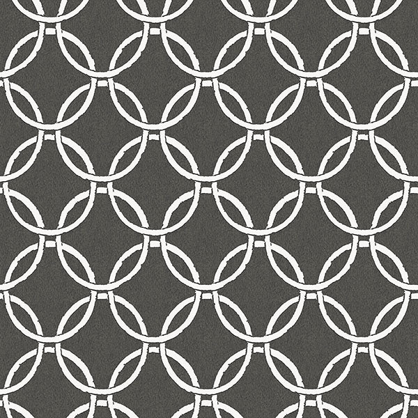media image for sample quelala black ring ogee wallpaper from the flora fauna collection by brewster home fashions 1 21
