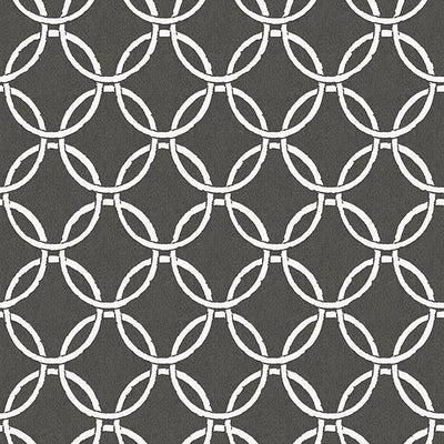 product image of Quelala Black Ring Ogee Wallpaper from the Flora & Fauna Collection by Brewster Home Fashions 592