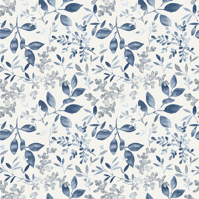 product image of sample tinker navy woodland botanical wallpaper from the flora fauna collection by brewster home fashions 1 541