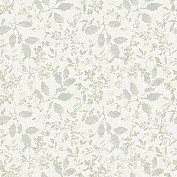 media image for Tinker Teal Woodland Botanical Wallpaper from the Flora & Fauna Collection by Brewster Home Fashions 291