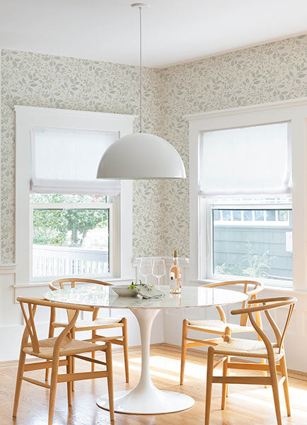 media image for Tinker Teal Woodland Botanical Wallpaper from the Flora & Fauna Collection by Brewster Home Fashions 247