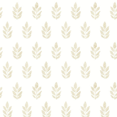 product image for Ervic Neutral Leaf Block Print Wallpaper from the Flora & Fauna Collection by Brewster Home Fashions 92