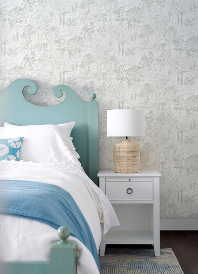 product image for Walden Grey Forest Wallpaper from the Thoreau Collection by Brewster 92
