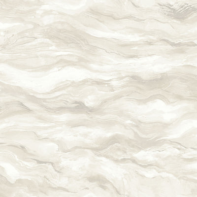 product image of Cirrus Beige Wave Wallpaper from the Thoreau Collection by Brewster 596
