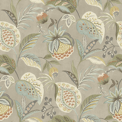 product image for Bohemian Taupe Jacobean Wallpaper 48