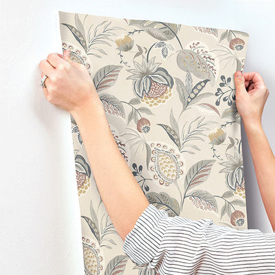 product image for Bohemian Grey Jacobean Wallpaper 87