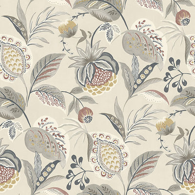 product image for Bohemian Grey Jacobean Wallpaper 7
