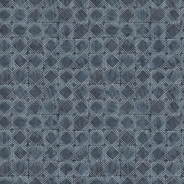 media image for Button Block Navy Geometric Wallpaper 296