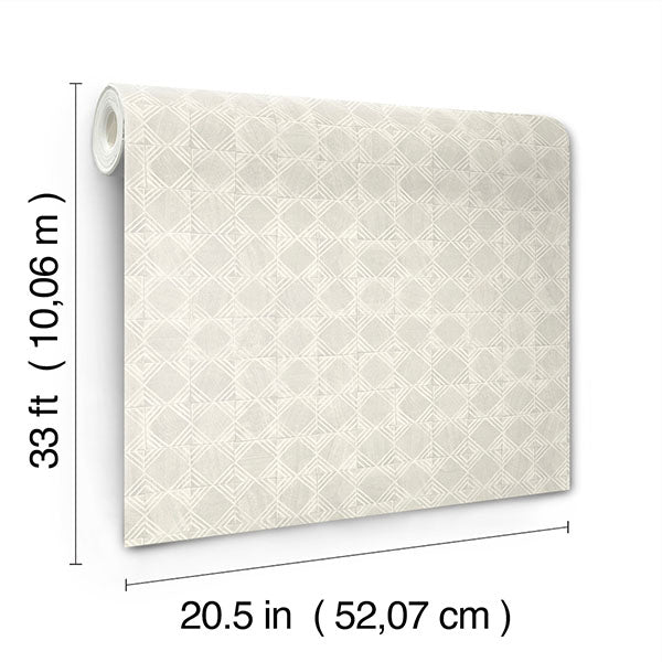 media image for Button Block Light Grey Geometric Wallpaper 261