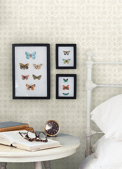 product image for Button Block Light Grey Geometric Wallpaper 77