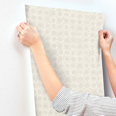 product image for Button Block Light Grey Geometric Wallpaper 41
