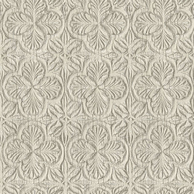 product image for Karachi Taupe Wooden Damask Wallpaper 73