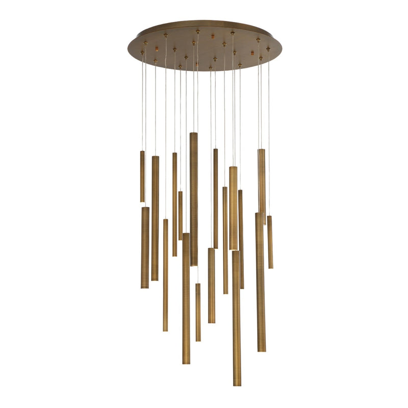 media image for santana 18 light led chandelier by eurofase 31446 043 6 296
