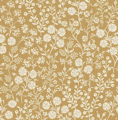 product image of sample liana gold trail wallpaper from the posy collection by brewster 1 546